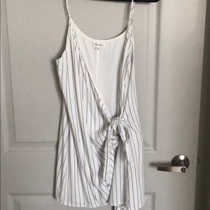 Navy and white striped dress